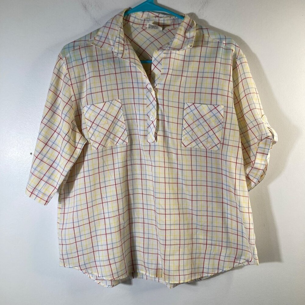 Womens Vintage Look At Me‎ V Neck Top Pullover 16 Cotton Polyester